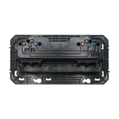 Dooxie Double prise de courant 2P+T Noir