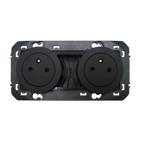 Dooxie Double prise de courant 2P+T Noir