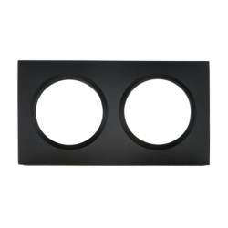 Dooxie Plaque finition 2 postes Noir - 600892