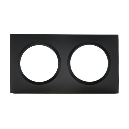 Dooxie Plaque finition 2 postes Noir