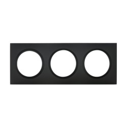 Dooxie Plaque finition 3 postes Noir - 600893