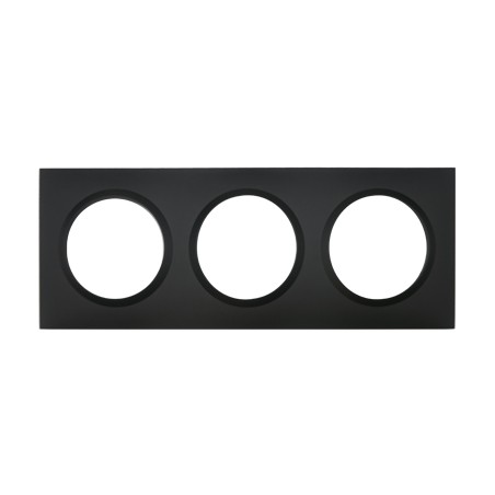 Dooxie Plaque finition 3 postes Noir