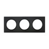 Dooxie Plaque finition 3 postes Noir