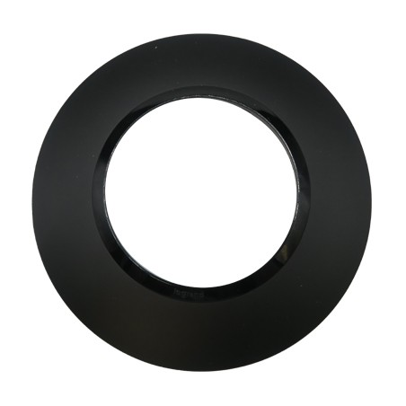 Dooxie Plaque ronde finition 1 poste Noir