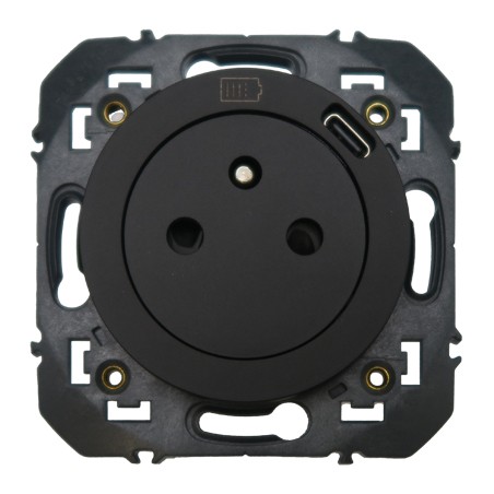 Dooxie Prise de courant + chargeur USB-C Noir