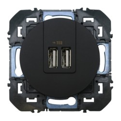 Dooxie Chargeur double USB type A+A 15W Noir - 600543