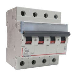 Disjoncteur 4P 4M à vis D16 16A pour peigne - LEGRAND 408117
