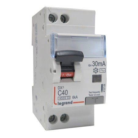 Disjoncteur différentiel U+N C40 4,5/6K AC 30mA