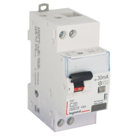 Disjoncteur différentiel U+N C20 6/10K AC 30mA