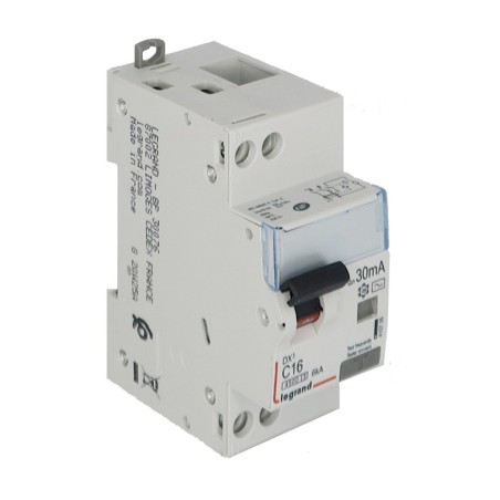 Disjoncteur différentiel U+N C16 4,5/6K AC 30mA