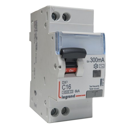 Disjoncteur différentiel U+N C16 4,5/6K AC 300mA