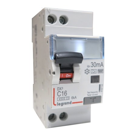 Disjoncteur différentiel U+N C16 4,5/6K F 30mA