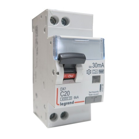 Disjoncteur différentiel U+N C20 4,5/6K F 30mA