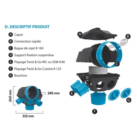 Groupe VMC Hygroréglable Hygrocosy