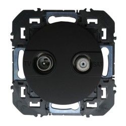 Dooxie Prise TV/SAT étoile blindée Noir – Legrand 600556