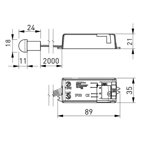 Mini détecteur de mouvement encastrable meuble