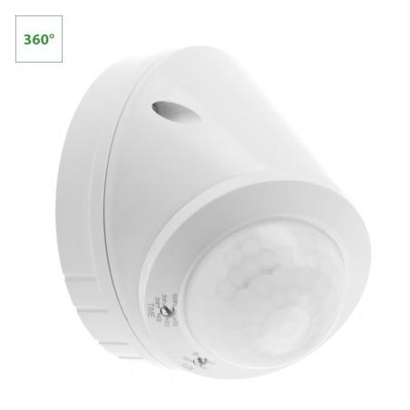Détecteur de mouvements saillie LED 360° 10ml 800W max