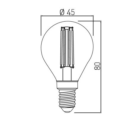 Ampoule LED E14 Ball Smoke