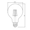 Ampoule E27 Globe G95 8W 3000K