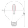 Ampoule E27 Globe G95 Smoke 8W 2700K blanc chaud 720lm