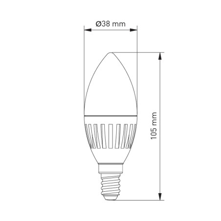 Ampoule LED E14 Bougie 10W 3000K blanc