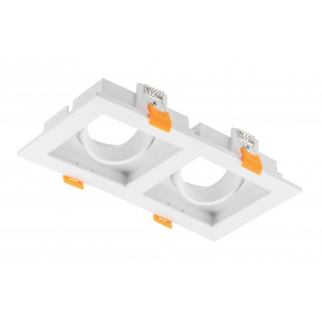 Spot encastrable carré double blanc GTV OP-RUBIOKW2-10