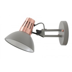 Applique murale moderne Artemia simple grise E27 40W max