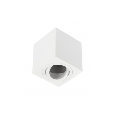 Spot plafonnier orientable Aveiro carré simple blanc GU10