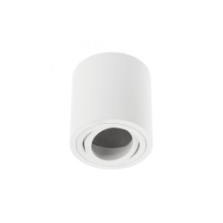 Spot plafonnier orientable Aveiro rond simple blanc GU10