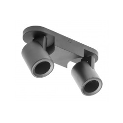 Plafonnier à spot GU10 double noir GTV Blink