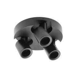 Plafonnier à spot GU10 triple noir GTV Blink