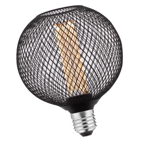 Ampoule Deco grille noir E27 3,5W 1800K blanc très chaud