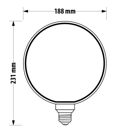 Ampoule Deco GLOW 18cm E27 4W