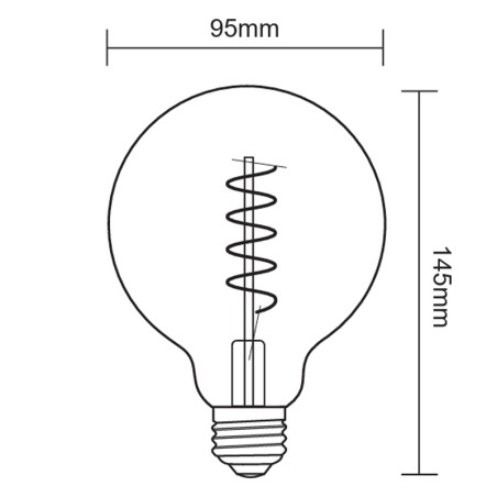 Ampoule Deco SPIN G95 E27
