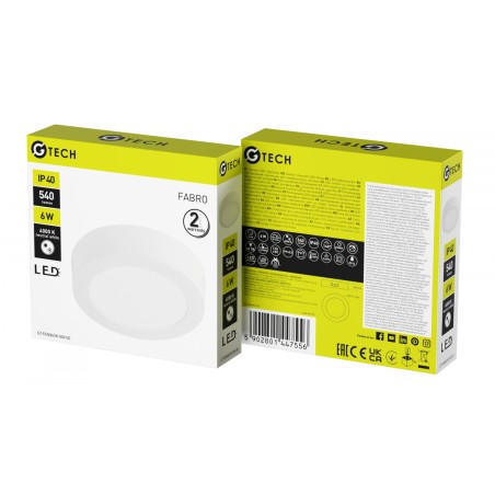 Plafonnier LED FABRO 6W blanc neutre 4000K