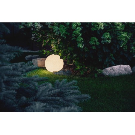 Boule lumineuse jardin granit