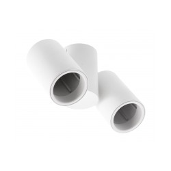 Spot plafonnier GTV LUPO double orientable Blanc GU10