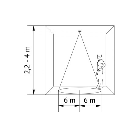 Détecteur de présence encastre GTV CO-2 2000W Noir - GTV CR-CR3M00-10