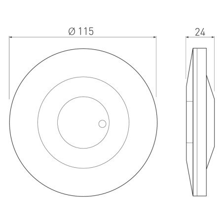 Détecteur de présence encastre GTV CO-2 2000W Noir - GTV CR-CR3M00-10