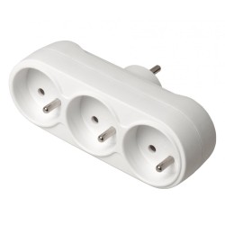 Multiprise murale plate avec 3 prises 16A 3600W Max - GTV