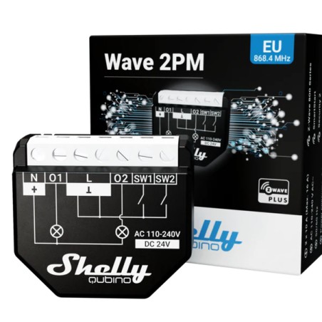 Micromodule commutateur Z-Wave SHELLY QUBINO SHE-WAVE2PM