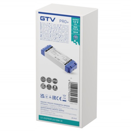 Transformateur LED - Driver 150W 12V DC - GTV LD-ZASPROPLUS150W-30