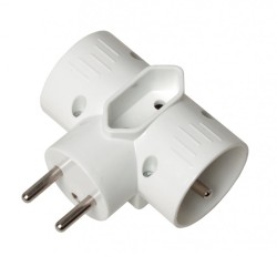 Multiprise murale an T avec 3 prises 16A 3600W Max - GTV