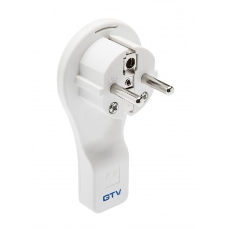 Fiche extra plate coudée 16A 3600W Max Blanc - GTV