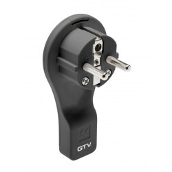 Fiche extra plate coudée 16A 3600W Max Noir - GTV