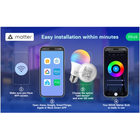 Ampoule Connecté WIFI dimmable LED E27