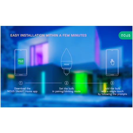 Ampoule Connecté WIFI dimmable LED E14 RGB 4,5W 470 lumens