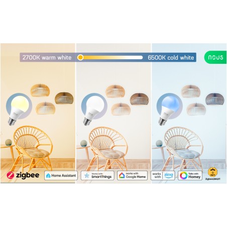 Ampoule Connecté Zigbee dimmable LED E27 RGB 9W 810 lumens