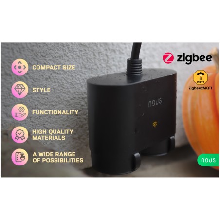 Prise double Connecté extérieur Zigbee 16A avec mesure de consommation