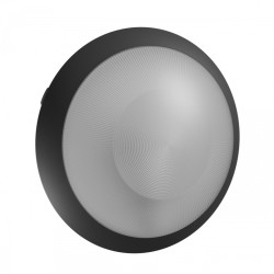 Plafonnier Hublot étanche + détecteur E27 Noir SLIP031054